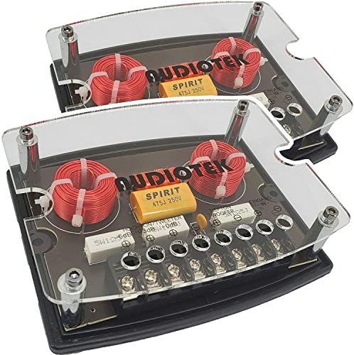 Audiotek High Performance 600 Watts Maximum Power CX4 2 Way 4 Ohm Car Audio Passive Crossover Networks High/Low Frequency Response 35000 hZ Crossover Response (2 Pack) Audiotek High Performance 600 Watts Maximum Power CX4 2 Way 4 Ohm Car Audio Passive Crossover Networks High/Low Frequency Response 35000 hZ Crossover Response (2 Pack)